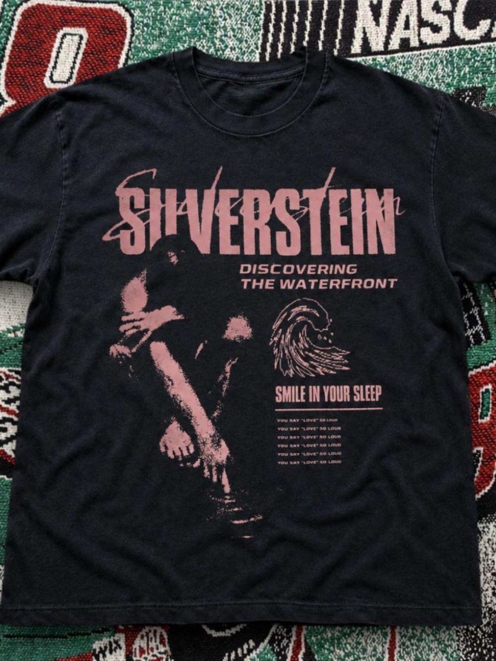 Gildan Black Tee with Pink Silverstein Graphic